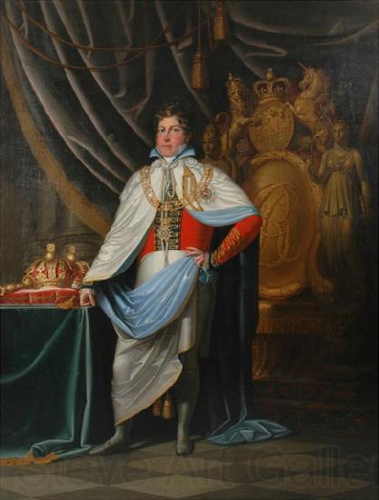 unknow artist Portrait of George IV as Grand Cross Knight of Hanoverian Guelphic Order France oil painting art